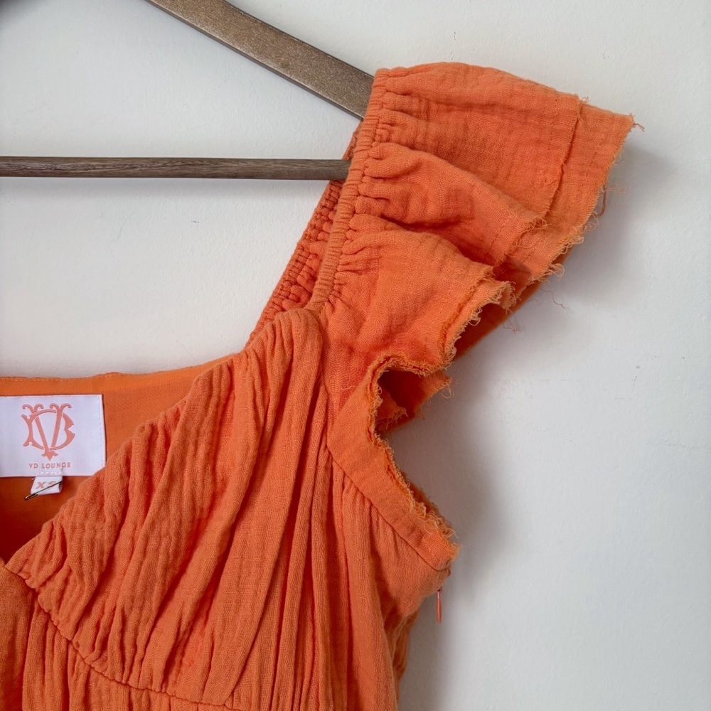 Victoria Dunn VD Lounge Colorblock Gauze Dress XS Summer Coastal - Picture 3 of 6